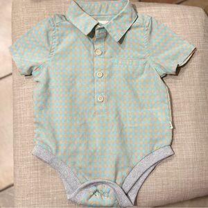 Me & Henry Aqua and Peach Baby Bodysuit